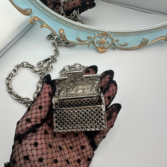 Anthropologie Mini Double Silver Chain Charm Belt/Bag main image 12